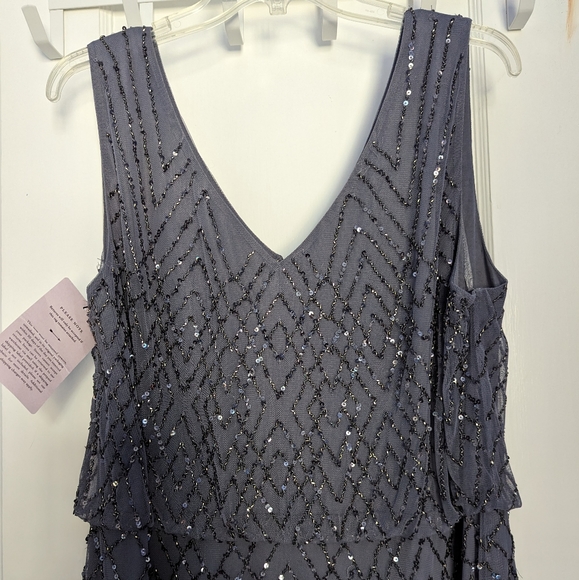 NWT. BHLDN Blaise Beaded Gown, Hydrangea - Picture 7 of 13